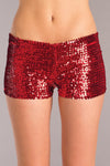BW1676HP Sequin Booty Shorts - Hot Pink